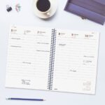 Finocam Year Agenda de Espiral - Tapa Ligera - Formato E10 - 162x14x212mm - Semana Vista en Vertical - Color Azul - immagine 2