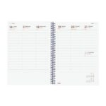 Finocam Year Agenda de Espiral - Tapa Ligera - Formato E10 - 162x14x212mm - Semana Vista en Vertical - Color Azul - immagine 3