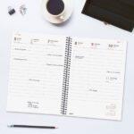 Finocam Year Agenda de Espiral - Tapa Ligera - Formato E10 - 162x14x212mm - Semana Vista en Vertical - Color Negro - immagine 2