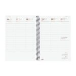 Finocam Year Agenda de Espiral - Tapa Ligera - Formato E10 - 162x14x212mm - Semana Vista en Vertical - Color Negro - immagine 3