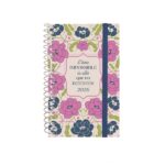 Finocam Design Collection Agenda de Espiral en Catalan - Anual 2026 - Tapa Ligera - Formato E3 - 85x14x127mm - Semana Vista Horizontal - Tematica de Flores