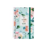 Finocam Design Collection Agenda de Espiral en Catalan - Anual 2026 - Tapa Ligera - Formato E3 - 85x14x127mm - Semana Vista Horizontal - Tematica de Flores