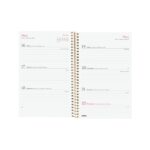 Finocam Design Collection Agenda de Espiral en Catalan - Anual 2026 - Tapa Ligera - Formato E5 - 124x14x181mm - Semana Vista Horizontal - Tematica de Flores - immagine 4
