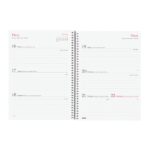 Finocam Design Collection Agenda de Espiral en Catalan - Anual 2026 - Tapa Ligera - Formato E10 - 162x14x212mm - Semana Vista Horizontal - Tematica de Flores - immagine 4