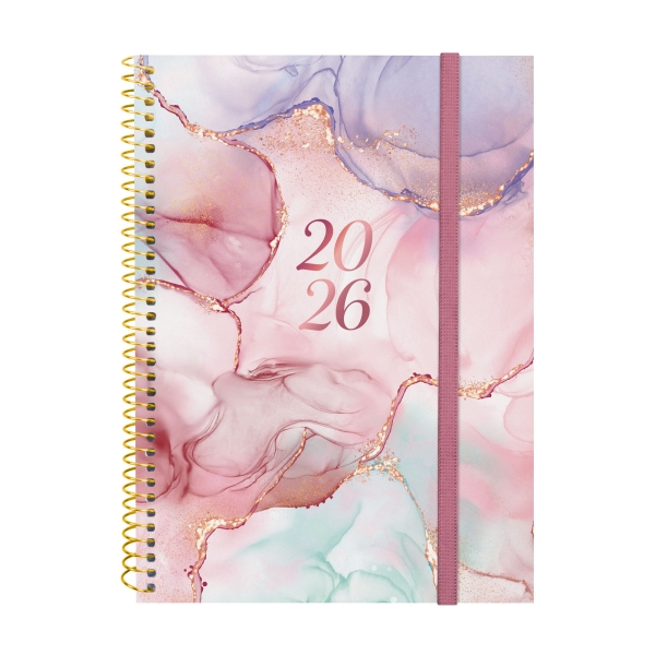 Finocam Design Collection Agenda de Espiral en Catalan - Anual 2026 - Tapa Ligera - Formato E10 - 162x14x212mm - Semana Vista Horizontal - Color Varios