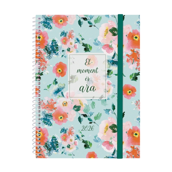 Finocam Design Collection Agenda de Espiral en Catalan - Anual 2026 - Tapa Ligera - Formato E10 - 162x14x212mm - Semana Vista Horizontal - Tematica de Flores Finocam Design Collection Agenda de Espiral en Catalan - Anual 2026 - Tapa Ligera - Formato E10 - 162x14x212mm - Semana Vista Horizontal - Tematica de Flores