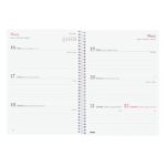 Finocam Design Collection Agenda de Espiral en Catalan - Anual 2026 - Tapa Ligera - Formato E10 - 162x14x212mm - Semana Vista Horizontal - Tematica de Flores - immagine 4
