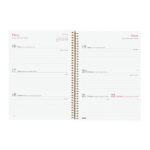 Finocam Design Collection Agenda de Espiral en Catalan - Anual 2026 - Tapa Ligera - Formato E10 - 162x14x212mm - Semana Vista Horizontal - Tematica de Flores - immagine 4