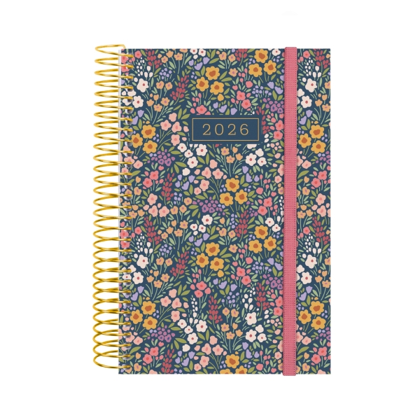 Finocam Design Collection Agenda de Espiral en Catalan - Anual 2026 - Tapa Ligera - Formato E5 - 132x25x181mm - 1 Dia por Pagina - Tematica de Flores Finocam Design Collection Agenda de Espiral en Catalan - Anual 2026 - Tapa Ligera - Formato E5 - 132x25x181mm - 1 Dia por Pagina - Tematica de Flores