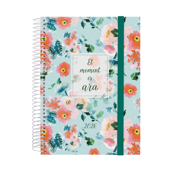 Finocam Design Collection Agenda de Espiral en Catalan - Anual 2026 - Tapa Ligera - Formato E10 - 172x29x212mm - 1 Dia por Pagina - Tematica de Flores Finocam Design Collection Agenda de Espiral en Catalan - Anual 2026 - Tapa Ligera - Formato E10 - 172x29x212mm - 1 Dia por Pagina - Tematica de Flores