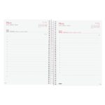 Finocam Design Collection Agenda de Espiral en Catalan - Anual 2026 - Tapa Ligera - Formato E10 - 172x29x212mm - 1 Dia por Pagina - Tematica de Flores - immagine 4