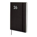 Finocam Dynamic Mara Agenda Profesional en Catalan - Anual 2026 - Tapa Blanda - Cierre con Goma Elastica - Formato Y10 - 144x11x208mm - Semana Vista Horizontal - Color Negro