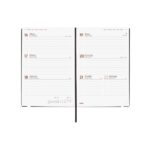Finocam Dynamic Mara Agenda Profesional en Catalan - Anual 2026 - Tapa Blanda - Cierre con Goma Elastica - Formato Y10 - 144x11x208mm - Semana Vista Horizontal - Color Negro - immagine 3