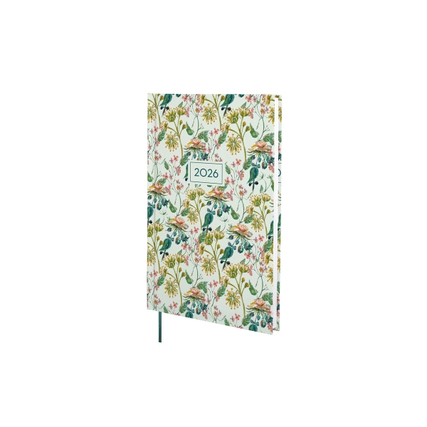 Finocam Dynamic Porto Design Agenda - Anual 2026 - Tapa Dura - Formato Y10 - 145x12x210mm - Semana Vista en Vertical - Tematica de Flores