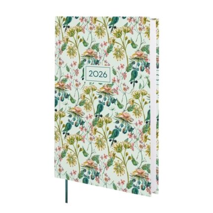 Finocam Dynamic Porto Design Agenda - Anual 2026 - Tapa Dura - Formato Y10 - 145x23x210mm - 1 Dia por Pagina - Tematica de Flores