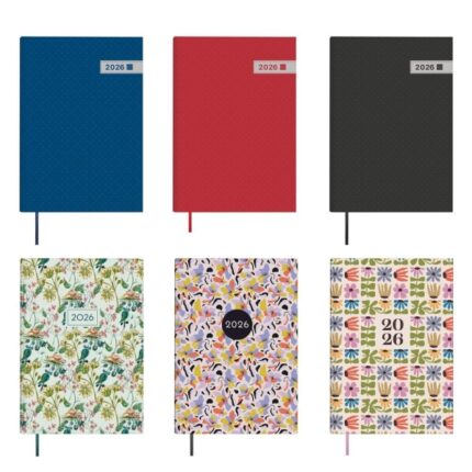 Finocam Dynamic Porto Pack de 7 Agendas Surtidas - Anual 2026 - Formato Y10 - Semana Vista en Vertical - Color Surtidos