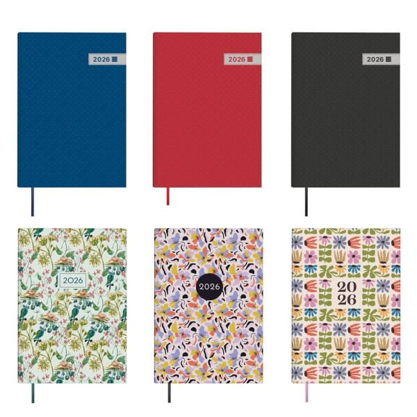 Finocam Dynamic Porto Pack de 7 Agendas Surtidas en Catalan - Anual 2026 - Formato Y10 - 1 Dia por Pagina - Color Surtidos