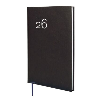 Finocam Dynamic Milano Agenda Profesional - Anual 2026 - Tapa Dura Acolchada - Formato Y11 - 168x19x245mm - Semana Vista en Vertical - Color Negro