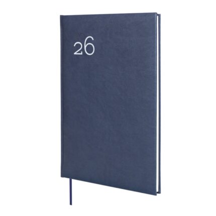 Finocam Dynamic Milano Agenda Profesional en Catalan - Anual 2026 - Tapa Dura Acolchada - Formato Y11 - 168x19x245mm - Semana Vista en Vertical - Color Azul