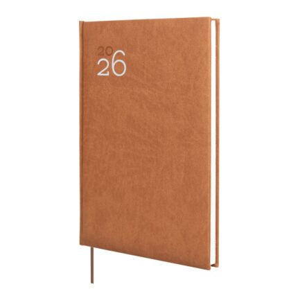 Finocam Dynamic Milano Agenda Profesional en Catalan - Anual 2026 - Tapa Dura Acolchada - Formato Y11 - 168x19x245mm - Semana Vista en Vertical - Color Marron