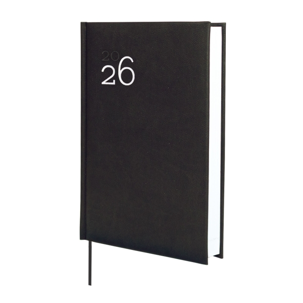 Finocam Dynamic Milano Agenda Profesional - Anual 2026 - Tapa Dura Acolchada - Formato Y10 - 143x29x210mm - 1 Dia por Pagina - Color Negro