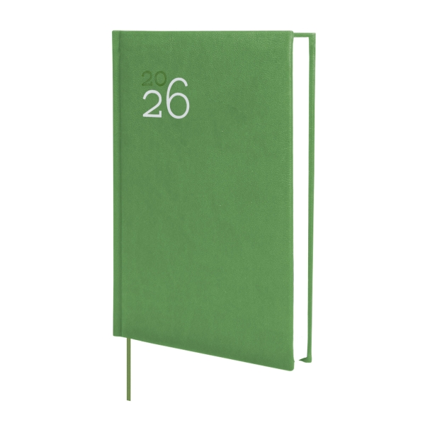 Finocam Dynamic Milano Agenda Profesional en Catalan - Anual 2026 - Tapa Dura Acolchada - Formato Y10 - 143x29x210mm - 1 Dia por Pagina - Color Verde