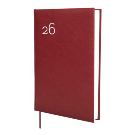 Finocam Dynamic Milano Agenda Profesional - Anual 2026 - Tapa Dura Acolchada - Formato Y11 - 168x32x245mm - 1 Dia por Pagina - Color Burdeos