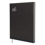 Finocam Dynamic Milano Agenda Profesional - Anual 2026 - Tapa Dura Acolchada - Formato Y12 - 214x19x275mm - Semana Vista en Vertical - Color Negro