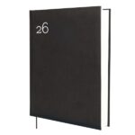 Finocam Dynamic Milano Agenda Profesional Internacional - Anual 2026 - Tapa Dura Acolchada - Formato Y12 - 214x47x275mm - 2 Paginas por Dia - Color Negro