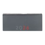 Finocam Agenda Planificador - Anual 2026 - Espacio para Escribir - 290x8x120mm - Semana Vista en Vertical - Color Gris