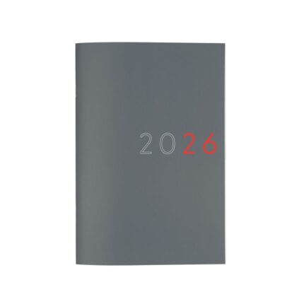 Finocam Agenda Planificador Internacional - Anual 2026 - Espacio para Escribir - Formato Y11 - 165x5x240mm - Mes Vista - Color Gris