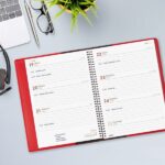 Finocam Duoband Agenda con Bloc de Notas en Catalan - Anual 2026 - Formato E10 - 168x15x226mm - Semana Vista Horizontal - Color Rojo - immagine 3