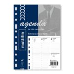 Finocam Recambio Anual 2026 para Agenda en Catalan - Multiusos - Formato 3002 - 155x6x215mm - Semana Vista en Vertical - Color Blanco