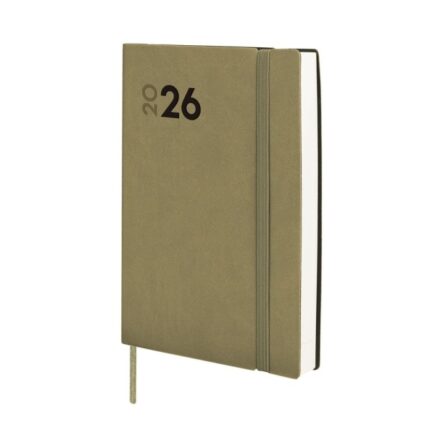 Finocam Dynamic Mara Agenda Profesional - Anual 2026 - Tapa Blanda - Cierre con Goma Elastica - Formato Y4 - 124x22x174mm - 1 Dia por Pagina - Color Verde