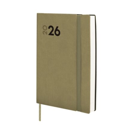 Finocam Dynamic Mara Agenda Profesional en Catalan - Anual 2026 - Tapa Blanda - Cierre con Goma Elastica - Formato Y4 - 124x22x174mm - 1 Dia por Pagina - Color Verde
