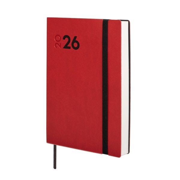 Finocam Dynamic Mara Agenda Profesional en Catalan - Anual 2026 - Tapa Blanda - Cierre con Goma Elastica - Formato Y4 - 124x22x174mm - 1 Dia por Pagina - Color Rojo Finocam Dynamic Mara Agenda Profesional en Catalan - Anual 2026 - Tapa Blanda - Cierre con Goma Elastica - Formato Y4 - 124x22x174mm - 1 Dia por Pagina - Color Rojo