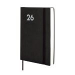 Finocam Dynamic Mara Agenda Profesional en Catalan - Anual 2026 - Tapa Blanda - Cierre con Goma Elastica - Formato Y4 - 124x22x174mm - 1 Dia por Pagina - Color Negro