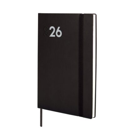 Finocam Dynamic Mara Agenda Profesional - Anual 2026 - Tapa Blanda - Cierre con Goma Elastica - Formato Y4 - 124x11x174mm - Semana Vista en Vertical - Color Negro