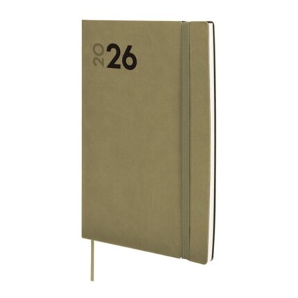 Finocam Dynamic Mara Agenda Profesional - Anual 2026 - Tapa Blanda - Cierre con Goma Elastica - Formato Y10 - 144x11x208mm - Semana Vista en Vertical - Color Verde