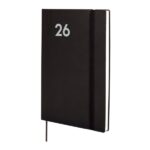 Finocam Dynamic Mara Agenda Profesional en Catalan - Anual 2026 - Tapa Blanda - Cierre con Goma Elastica - Formato Y10 - 144x11x208mm - Semana Vista en Vertical - Color Negro