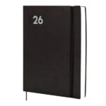 Finocam Dynamic Mara Agenda Profesional en Catalan - Anual 2026 - Tapa Blanda - Cierre con Goma Elastica - Formato Y12 - 214x25x275mm - 1 Dia por Pagina - Color Negro