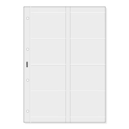 Finocam R4066 Pack de 6 Fundas Portatarjetas para Agendas Open - Formato A4 - 210x2x297mm - PVC - Color Gris Claro