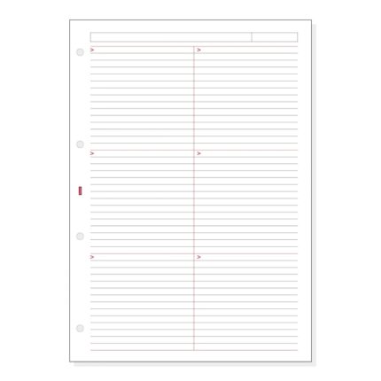 Finocam R4044 Recambio para Agendas Open - Lineas Guia Horizontales - Formato A4 - 210x5x297mm - Color Blanco