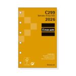 Finocam C299 Recambio para Agendas Classic - Anual 2026 - Hojas Microperforadas - Formato 602 - 73x6x114mm - Semana Vista Horizontal - Color Blanco