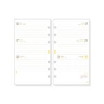 Finocam C999 Recambio para Agendas Classic - Anual 2026 - Hojas Microperforadas - Formato 609 - 94x6x171mm - Semana Vista Horizontal - Color Blanco - immagine 2