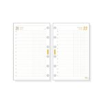 Finocam C298 Recambio para Agendas Classic - Anual 2026 - Hojas Microperforadas - Formato 602 - 73x18x114mm - 1 Dia por Pagina - Color Blanco - immagine 2