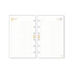 Finocam C398 Recambio para Agendas Classic - Anual 2026 - Hojas Microperforadas - Formato 603 - 79x18x127mm - 1 Dia por Pagina - Color Blanco - immagine 2