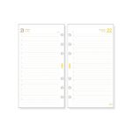Finocam C998 Recambio para Agendas Classic - Anual 2026 - Hojas Microperforadas - Formato 609 - 94x18x171mm - 1 Dia por Pagina - Color Blanco - immagine 2