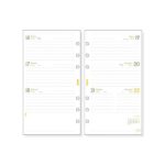 Finocam C999C Recambio para Agendas Classic en Catalan - Anual 2026 - Esquinas Microperforadas - Formato 609 - 94x6x171mm - Semana Vista Horizontal - Color Blanco - immagine 2