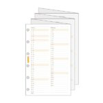 Finocam C296 Planificador de Recambio para Agendas Classic - Anual 2026 - Desplegable - Formato 602 - 73x1x114mm - Color Blanco